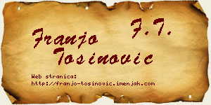Franjo Tošinović vizit kartica